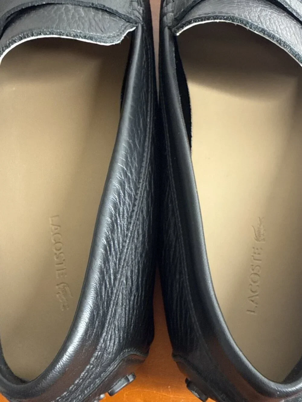 Lacoste Concour Driving Style Loafer Black, 12 Softest Leather Very Nice